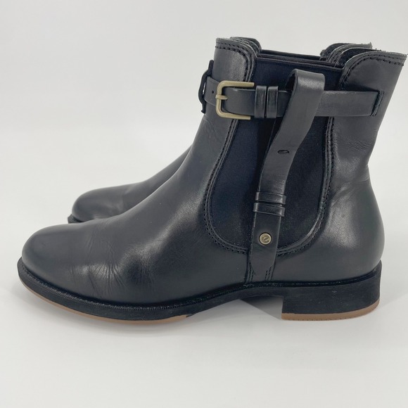 Ecco Shoes - ECCO Sartorelle 25‎ Tailored Black Leather Buckle Ankle Boots Womens 39 8/8.5
